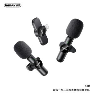 میکروفون بیسیم دوگانه و یقه ای ریمکس مدل ‫‫‪IPH‬‬‫‪K10‬‬