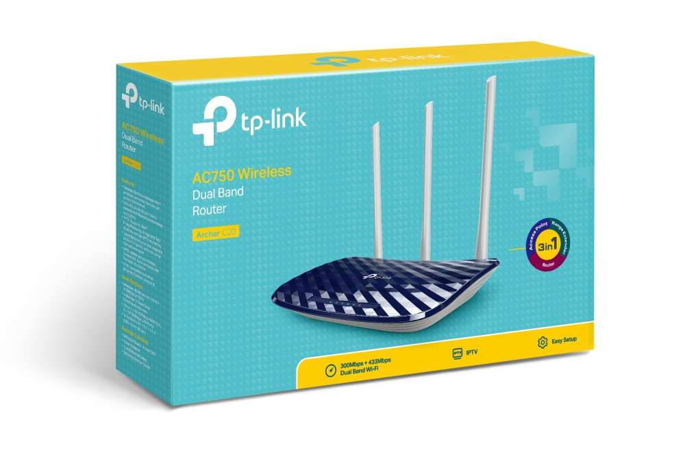 روتر وایفای تی پی-لینک مدل Archer C20 دوبانده