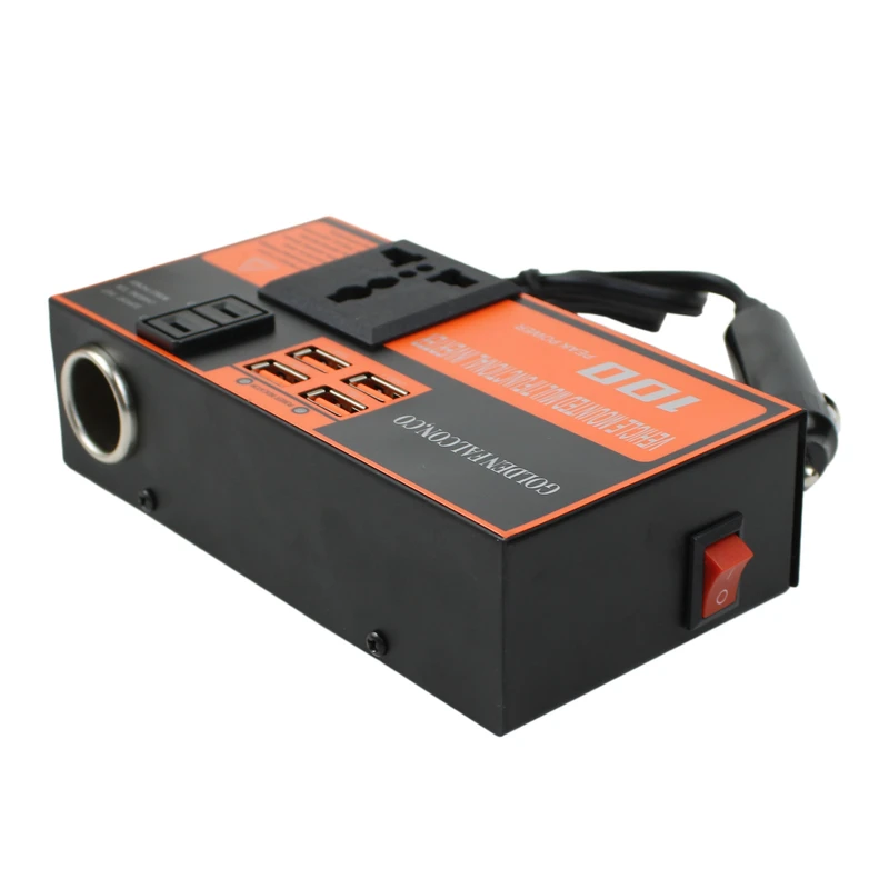 مبدل برق خودرو گلدن فالکون مدل 12 به 220 ولت 100W - Image 2
