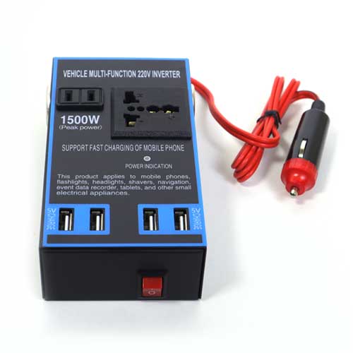مبدل برق 12 ولت به 220 ولت 1500 وات فندکی مدل Power Inverteb